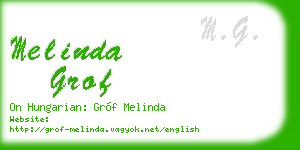 melinda grof business card