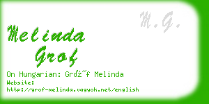 melinda grof business card